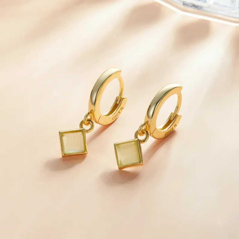 (image for) Pandora Style Simple Geometry Hoop Earrings - SCE1322 - View 2