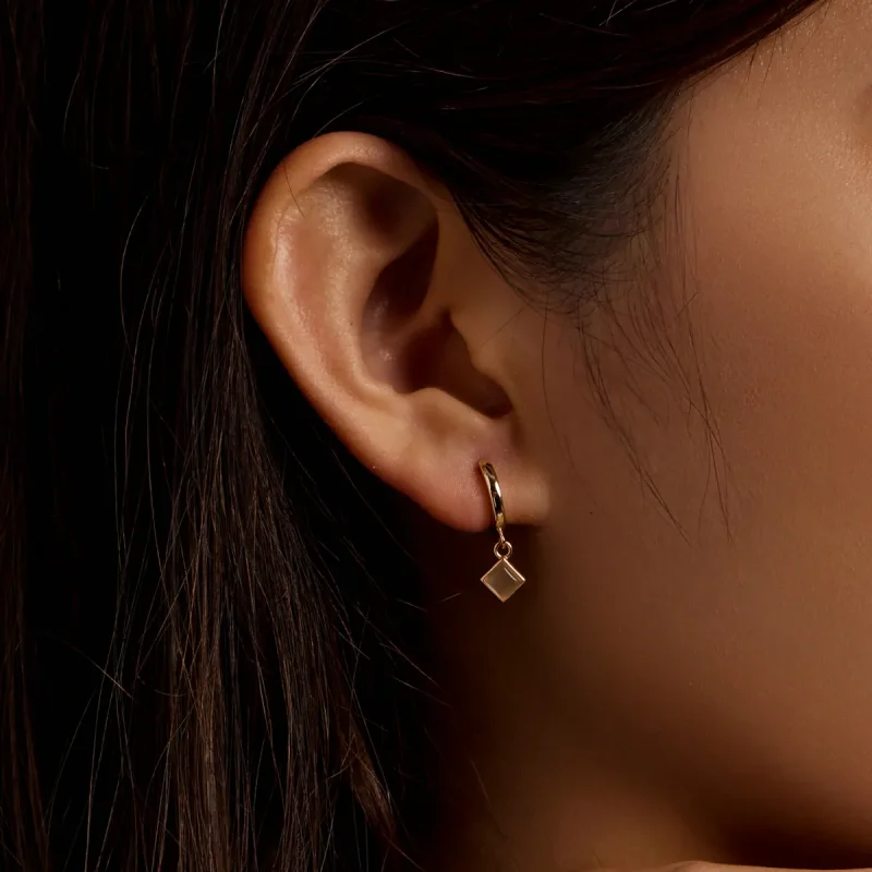 (image for) Pandora Style Simple Geometry Hoop Earrings - SCE1322 - View 5