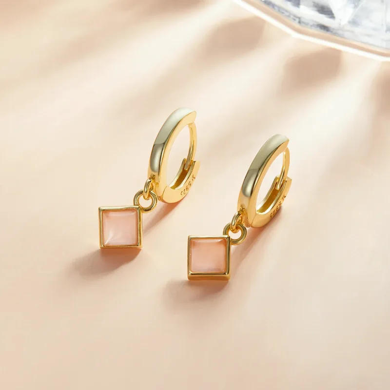 (image for) Pandora Style Simple Geometry Hoop Earrings - SCE1323 - View 2