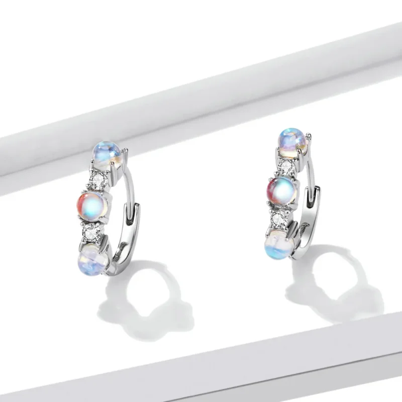 (image for) Pandora Style Simple Hoop Earrings - BSE532 - View 2