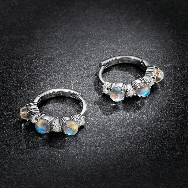 (image for) Pandora Style Simple Hoop Earrings - BSE532 - View 5