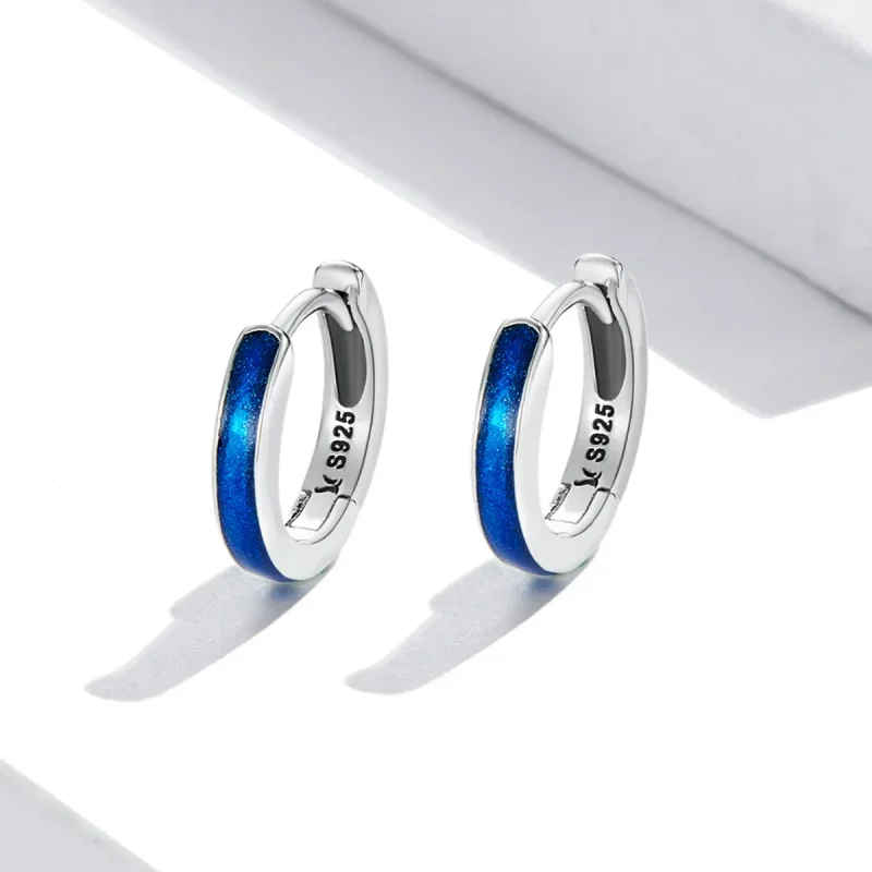 (image for) Pandora Style Simple Hoop Earrings - SCE1360 - View 2