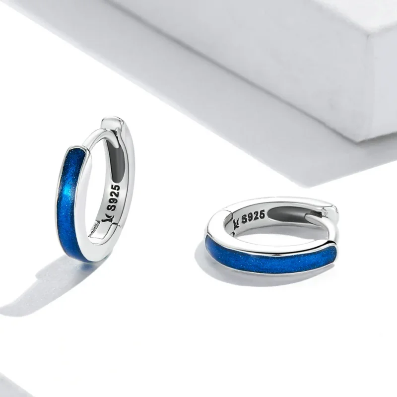 (image for) Pandora Style Simple Hoop Earrings - SCE1360 - View 3