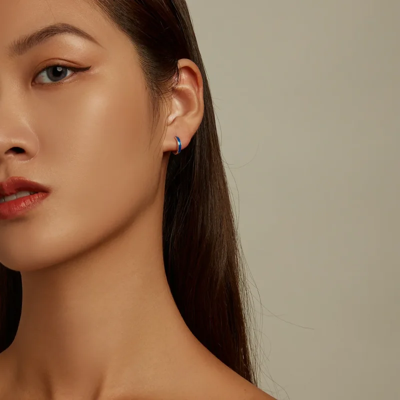 (image for) Pandora Style Simple Hoop Earrings - SCE1360 - View 6