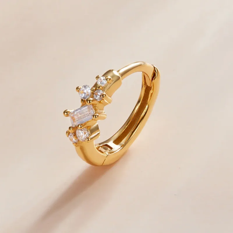 (image for) Pandora Style Simple - Starry Hoop Earrings - SCE1189 - View 3