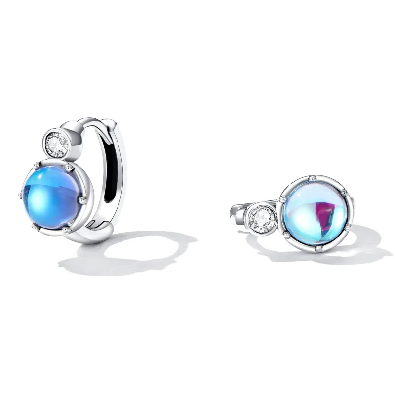 (image for) Pandora Style Simple Symphony Hoop Earrings - SCE1411 - View 2