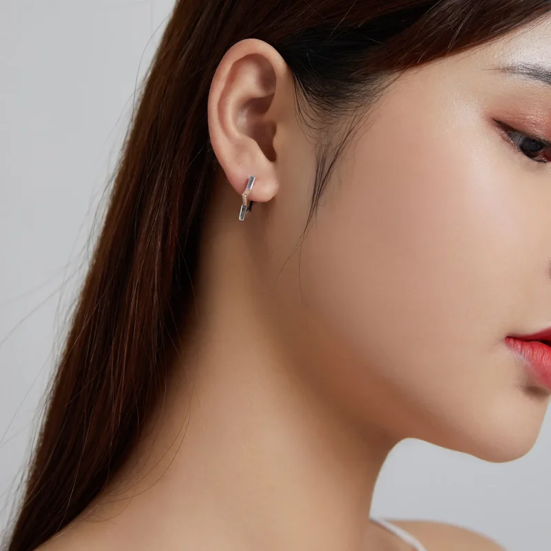 (image for) Pandora Style Star Shape Hoop Earrings - SCE1136 - View 9
