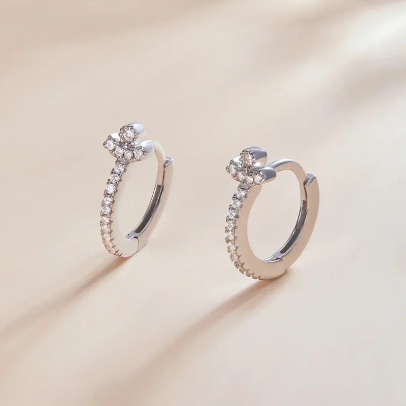(image for) Pandora Style Urban Fashion Hoop Earrings - SCE1186-A - View 3