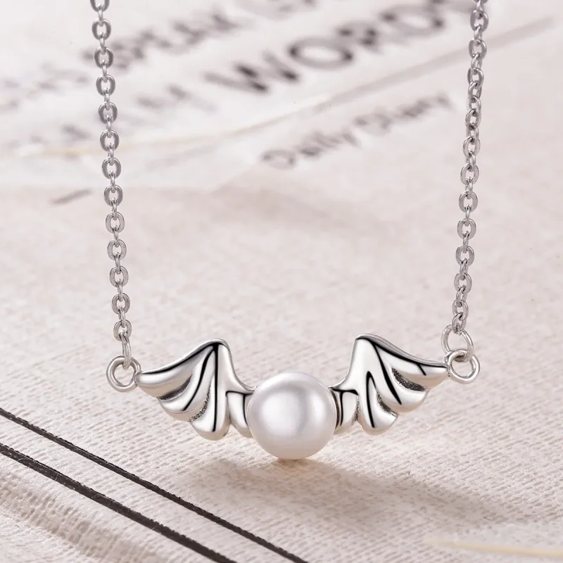 (image for) Pandora Style Angel Wings Necklace - VSN021 - View 3