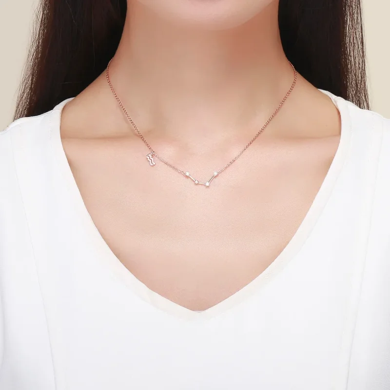 (image for) Pandora Style Aquarius Necklace - BSN016 - View 6