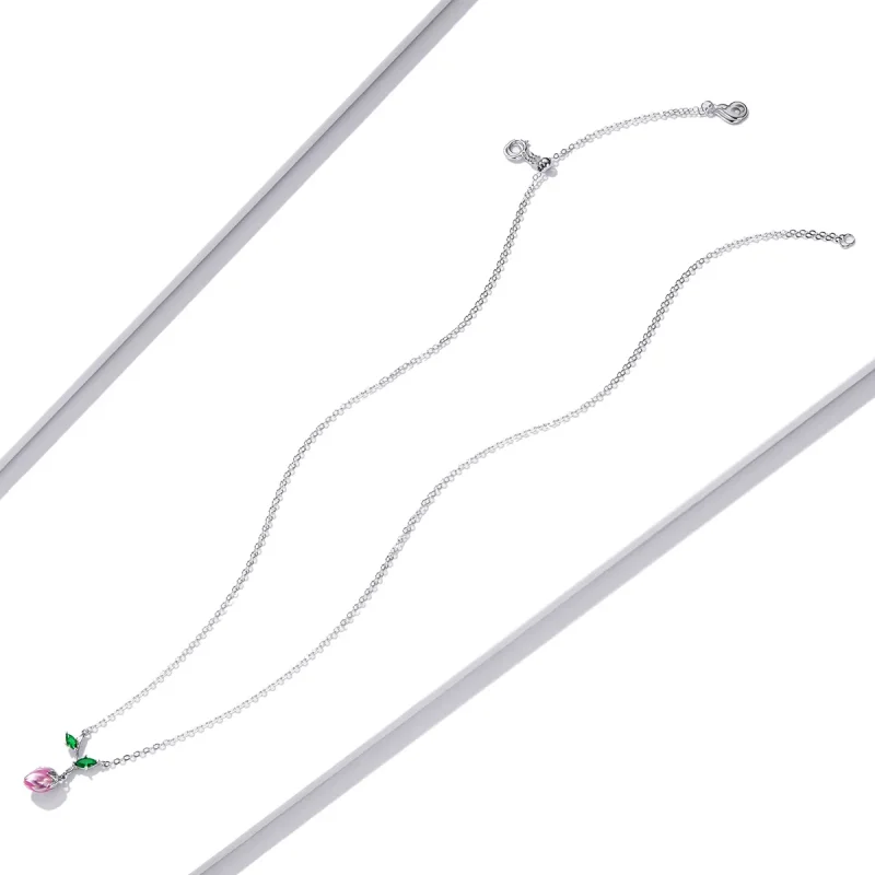 (image for) Pandora Style Budding Stamens Necklace - BSN214 - View 4