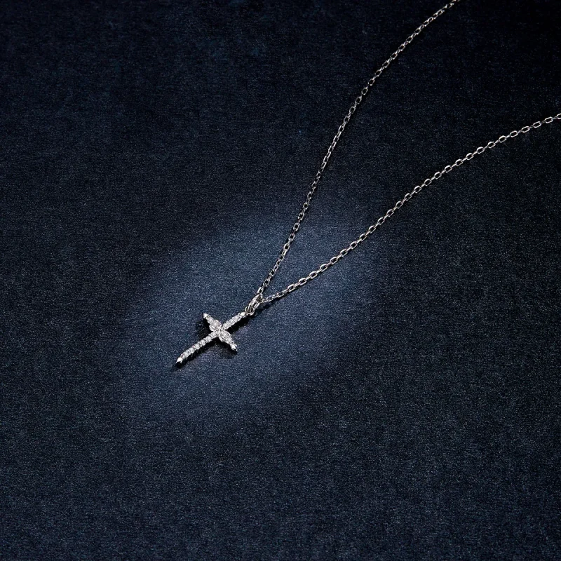 (image for) Pandora Style Cross of Love Necklace - BSN184 - View 5