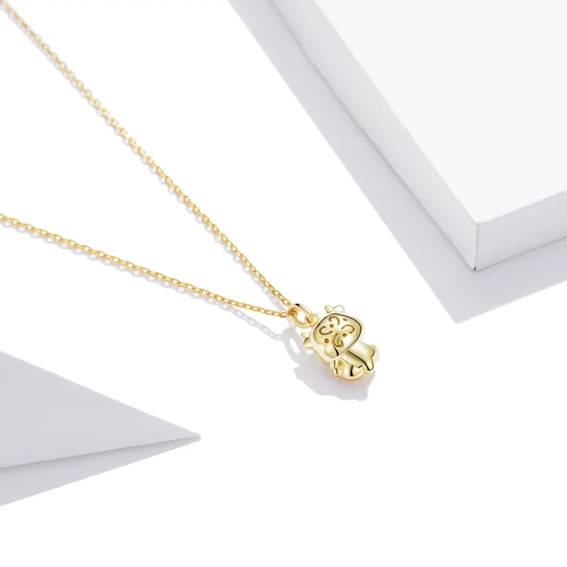 (image for) Pandora Style Cute Lucky Cow Necklace - SCN444 - View 2