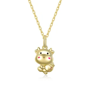 (image for) Pandora Style Cute Lucky Cow Necklace - SCN444