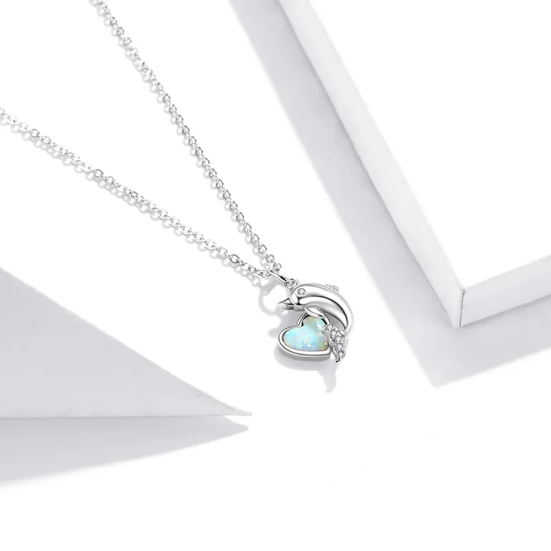 (image for) Pandora Style Dolphin Elf Necklace - SCN412 - View 3