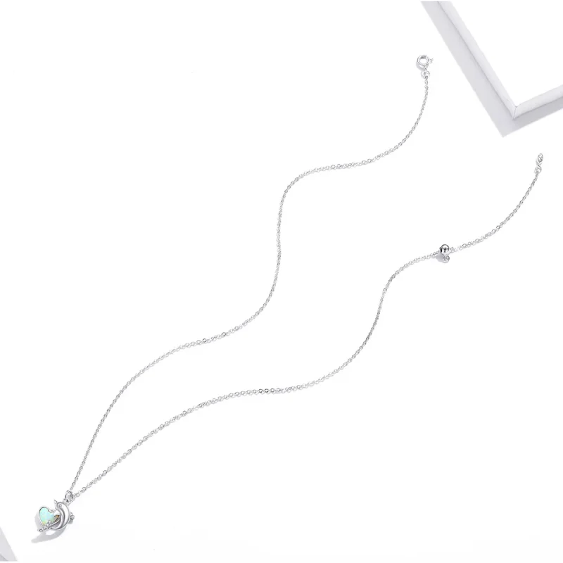 (image for) Pandora Style Dolphin Elf Necklace - SCN412 - View 4