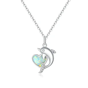 (image for) Pandora Style Dolphin Elf Necklace - SCN412