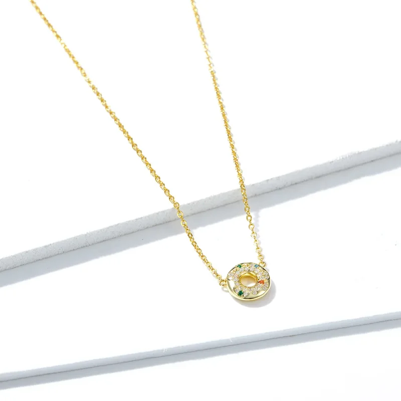(image for) Pandora Style Donut Necklace - BSN118 - View 3