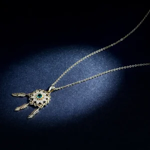 (image for) Pandora Style Dreamcatcher Necklace - SCN263-B