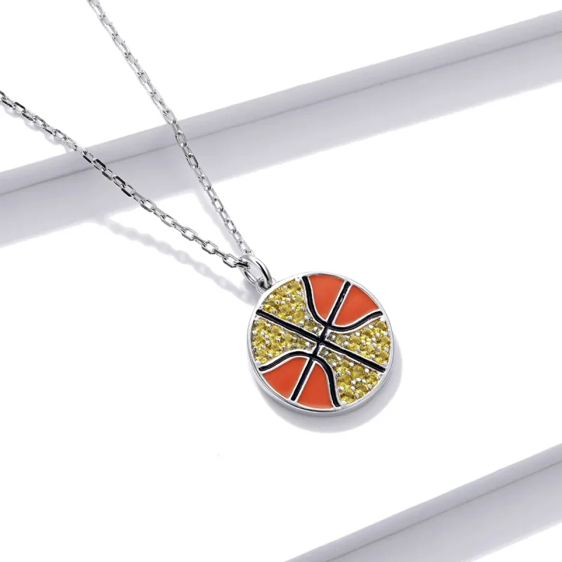 (image for) Pandora Style Dynamic Basketball Necklace - BSN203 - View 2