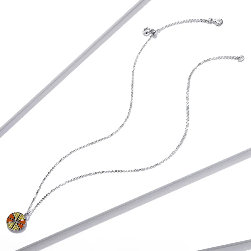 (image for) Pandora Style Dynamic Basketball Necklace - BSN203 - View 4