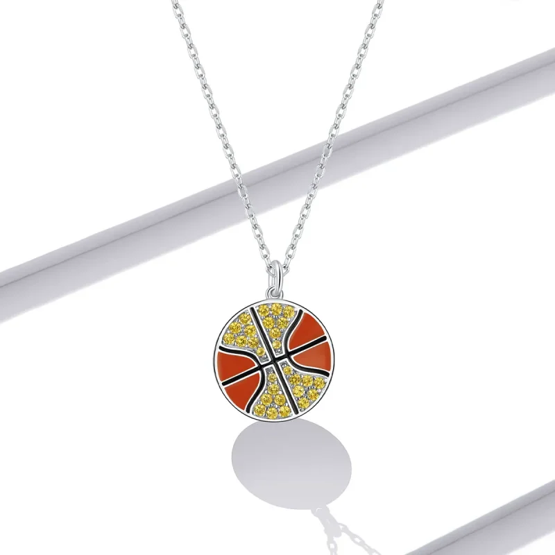 (image for) Pandora Style Dynamic Basketball Necklace - BSN203 - View 5