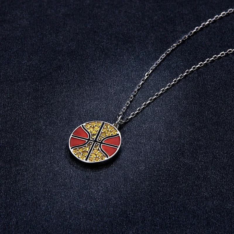 (image for) Pandora Style Dynamic Basketball Necklace - BSN203 - View 6