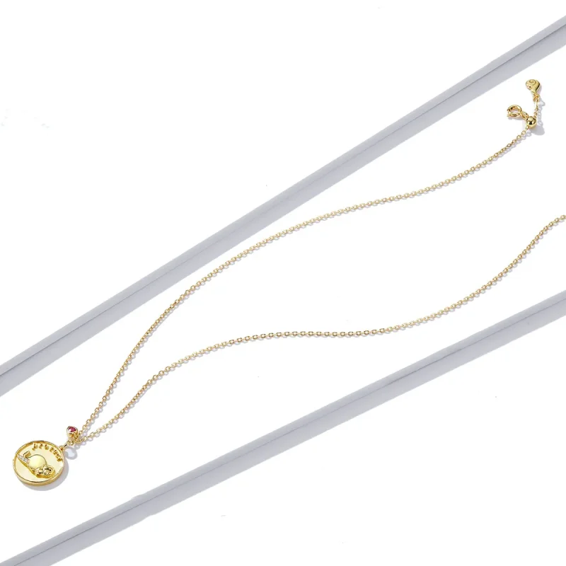 (image for) Pandora Style Elephant Relief Necklace - BSN173 - View 4