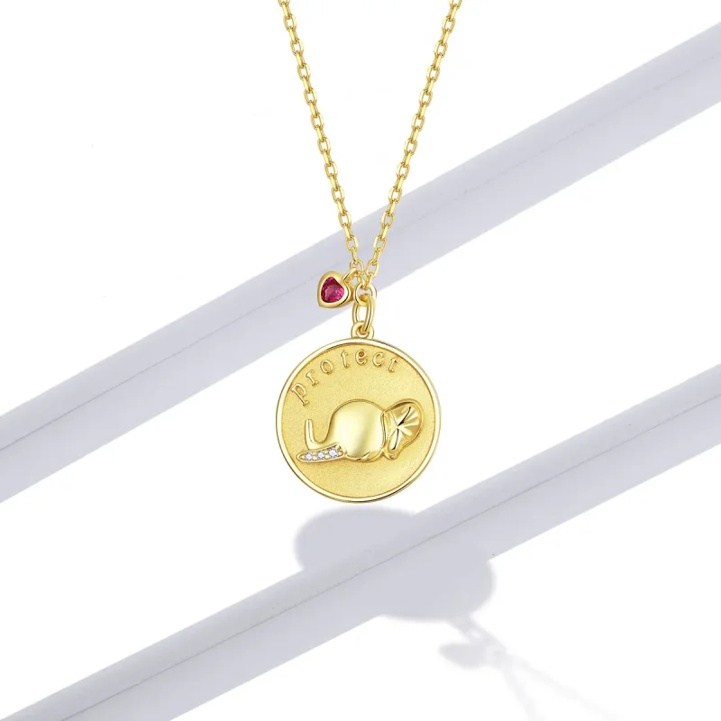 (image for) Pandora Style Elephant Relief Necklace - BSN173 - View 6