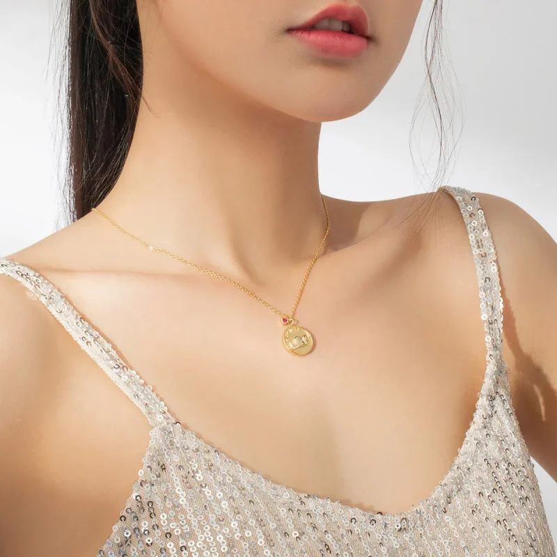 (image for) Pandora Style Elephant Relief Necklace - BSN173 - View 7