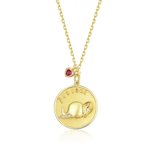 (image for) Pandora Style Elephant Relief Necklace - BSN173