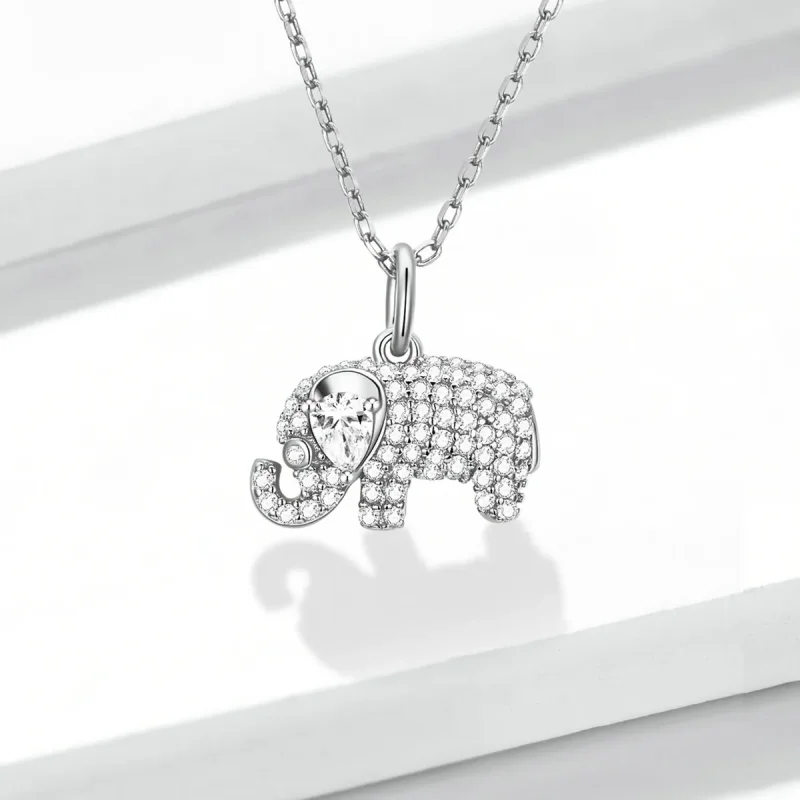(image for) Pandora Style Exquisite Elephant Necklace - BSN239-A - View 2