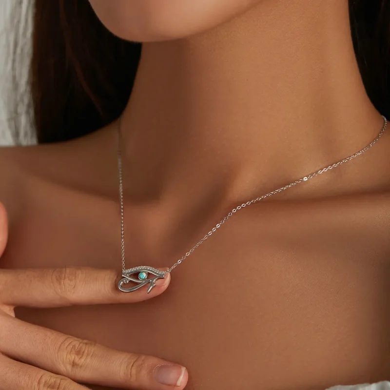 (image for) Pandora Style Eye of Horus Necklace - BSN241 - View 8