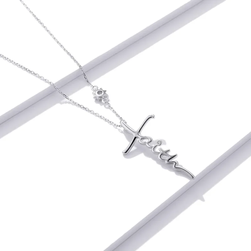 (image for) Pandora Style Faith of The Cross Necklace - BSN231 - View 3
