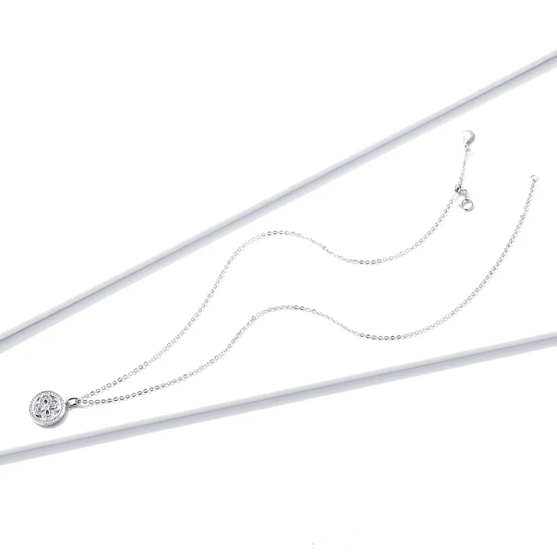 (image for) Pandora Style Four Leaf Clover Necklace - BSN142 - View 2