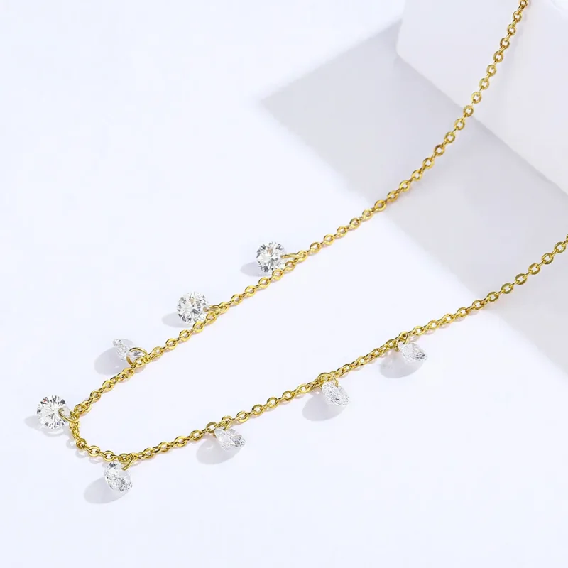 (image for) Pandora Style Gold-Plated Recollect Chain Necklace - SCN299-B - View 2