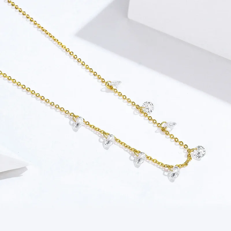 (image for) Pandora Style Gold-Plated Recollect Chain Necklace - SCN299-B - View 3