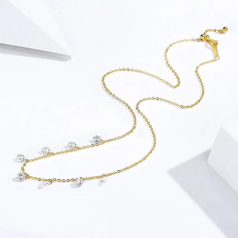 (image for) Pandora Style Gold-Plated Recollect Chain Necklace - SCN299-B - View 4