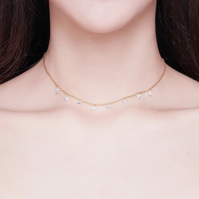 (image for) Pandora Style Gold-Plated Recollect Chain Necklace - SCN299-B - View 5