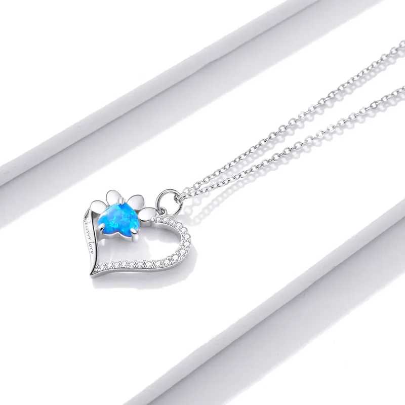 (image for) Pandora Style Heart Marks Necklace - BSN225 - View 4