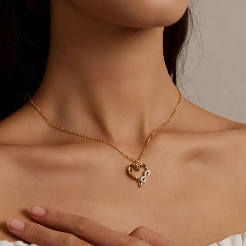 (image for) Pandora Style Infinite Love Necklace - BSN236 - View 9