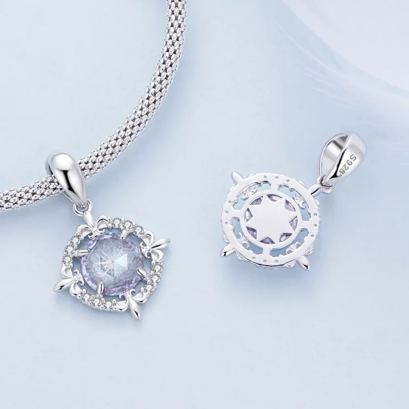 (image for) Pandora Style Iris Necklace Pendant - BSC626 - View 4