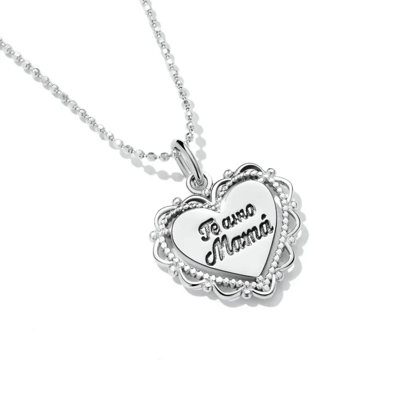 (image for) Pandora Style Lace Love Necklace - SCN470 - View 2