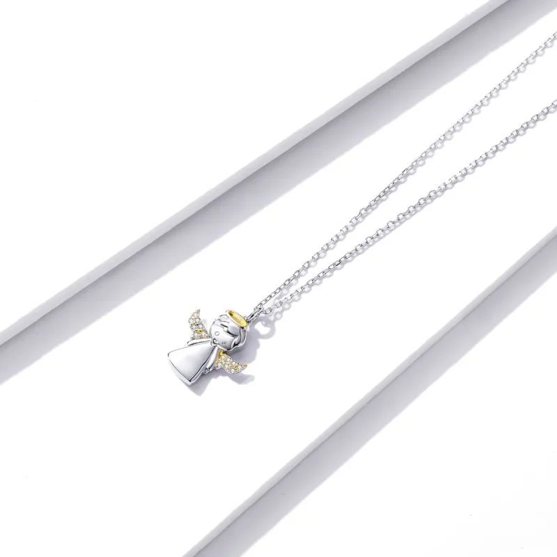 (image for) Pandora Style Little Angel Necklace - BSN186 - View 2