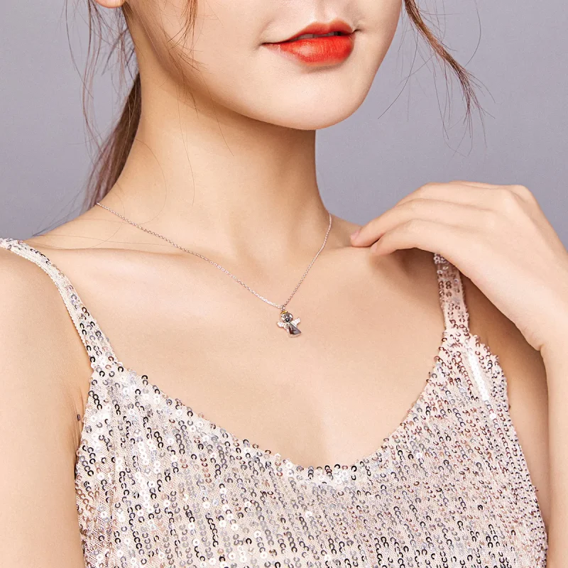 (image for) Pandora Style Little Angel Necklace - BSN186 - View 7
