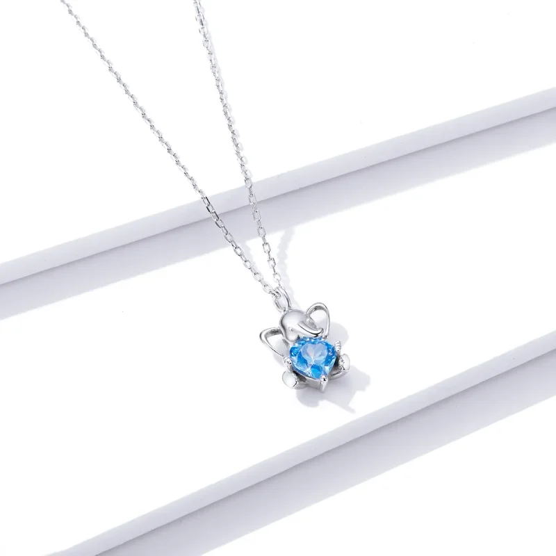 (image for) Pandora Style Lively Elephant Necklace - BSN180 - View 3