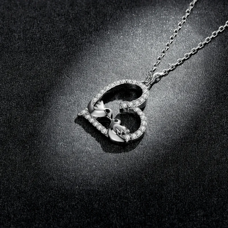 (image for) Pandora Style Love Bird Necklace - BSN237 - View 5