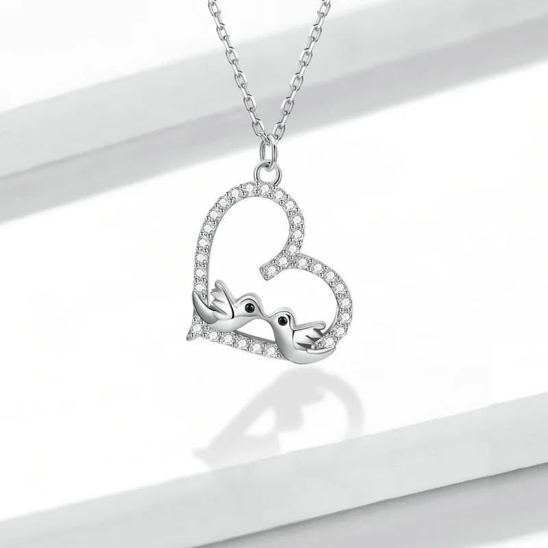 (image for) Pandora Style Love Bird Necklace - BSN237 - View 6