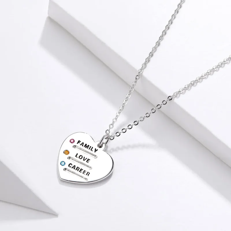 (image for) Pandora Style Love Language Necklace - BSN058 - View 3