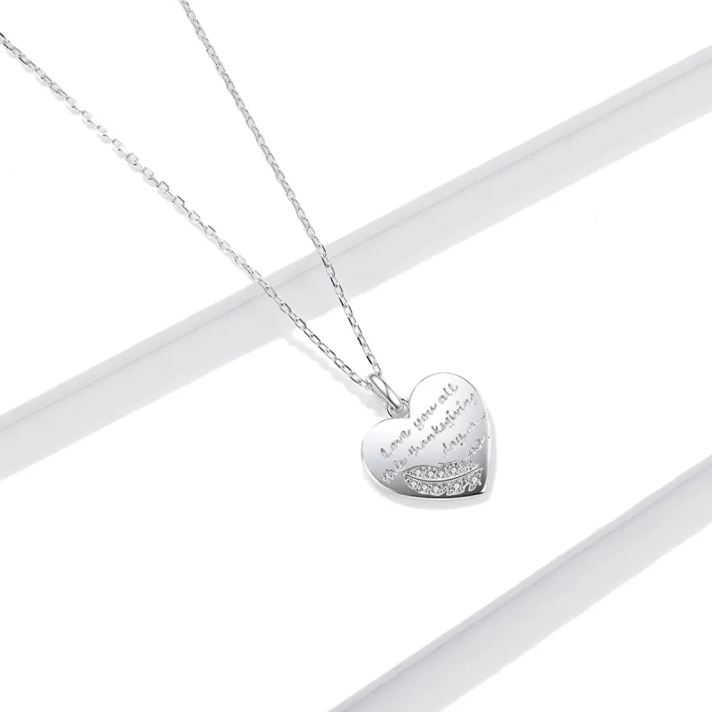 (image for) Pandora Style Love Letter Necklace - BSN196 - View 3